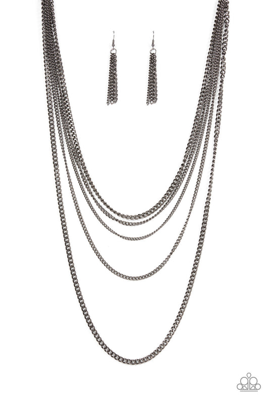 Top of the Food Chain - Gunmetal (Black) Necklace