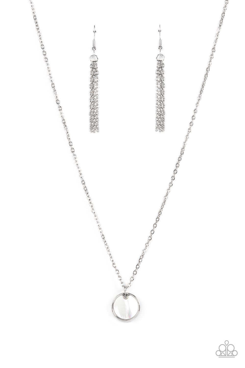 New Age Nautical - Silver w/White Necklace