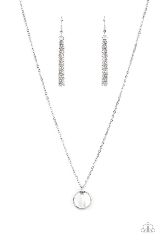 New Age Nautical - Silver w/White Necklace