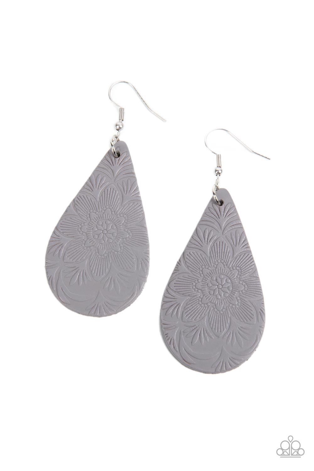 Subtropical Seasons - Silver Leather Earrings