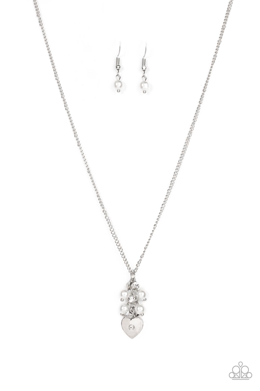 Pop It and LOCKET - Silver w/White Pearls