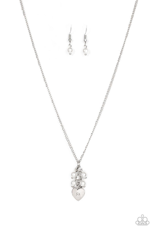 Pop It and LOCKET - Silver w/White Pearls