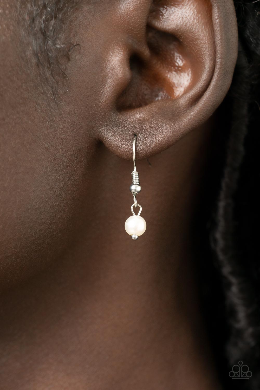 Pop It and LOCKET - Silver w/White Pearls