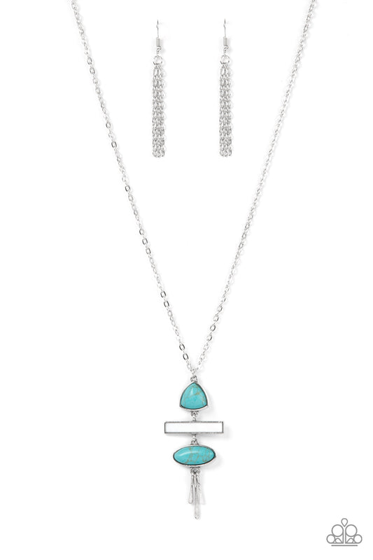 Artisan Eden - Silver with Turquoise Stone Necklace