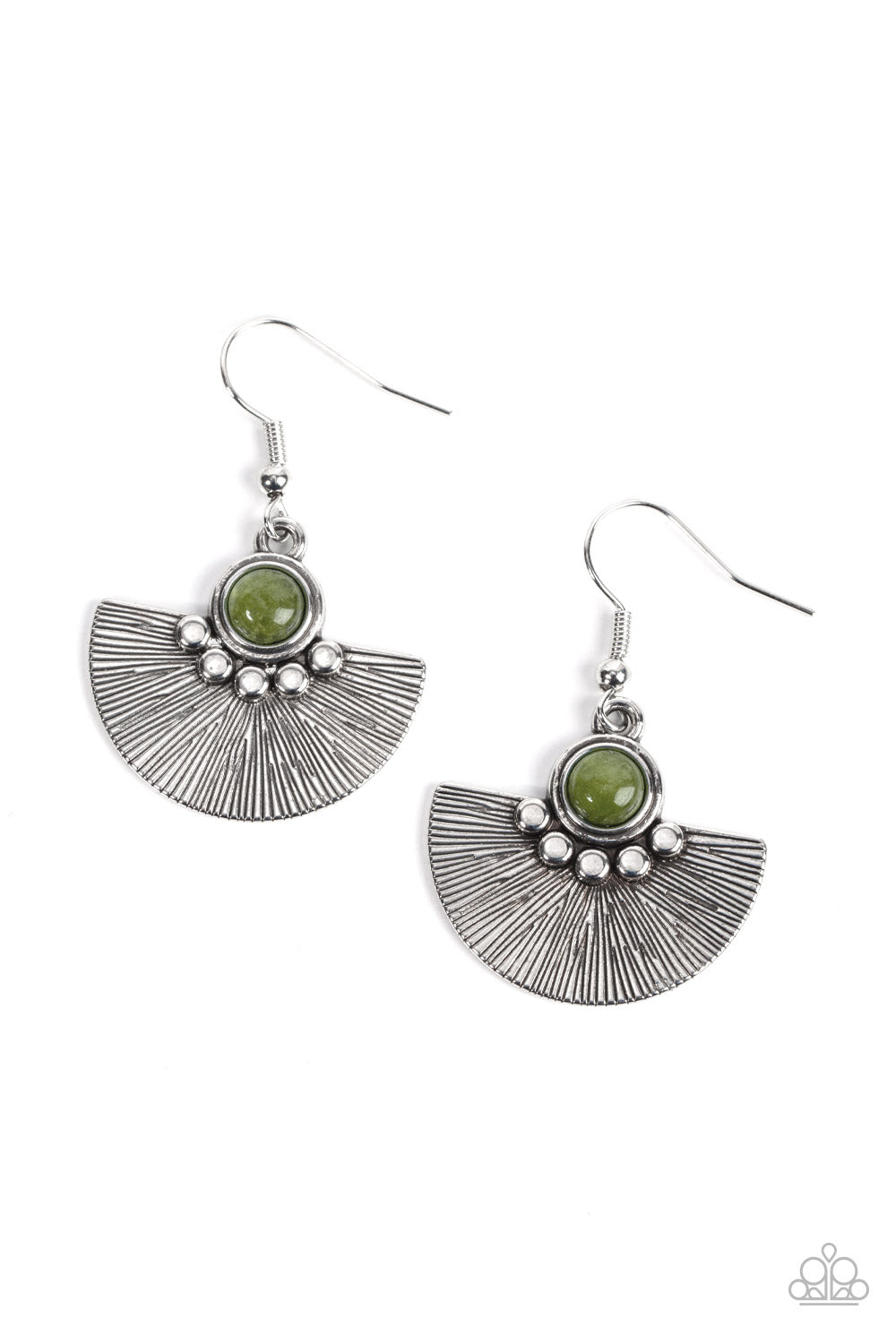 Manifesting Magic - Silver w/Green Earrings