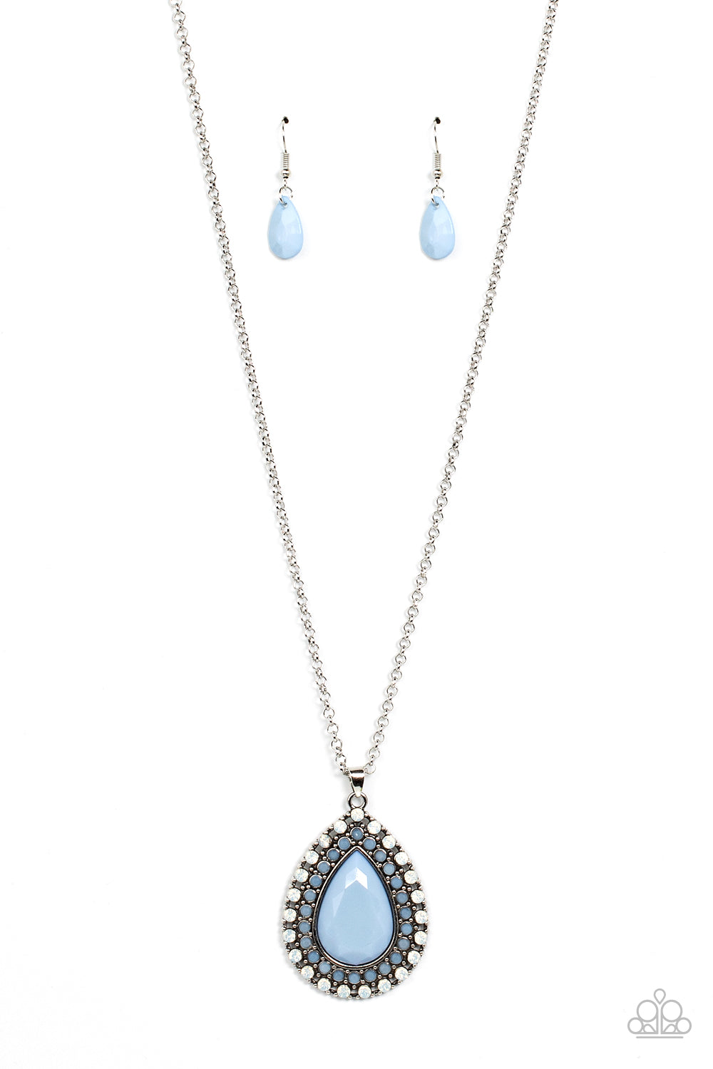 DROPLET Like Its Hot - Silver w/Blue Necklace