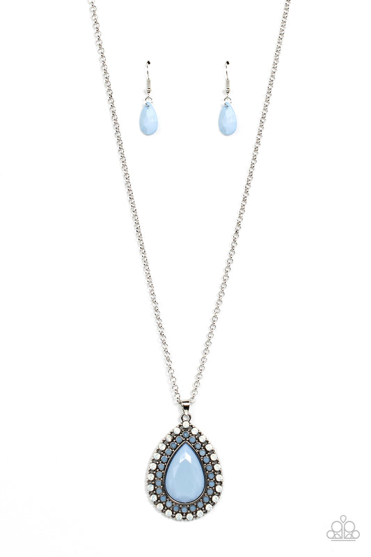 DROPLET Like Its Hot - Silver w/Blue Necklace