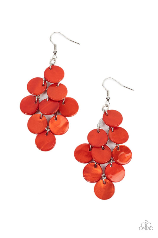 Tropical Tryst -Red Earrings