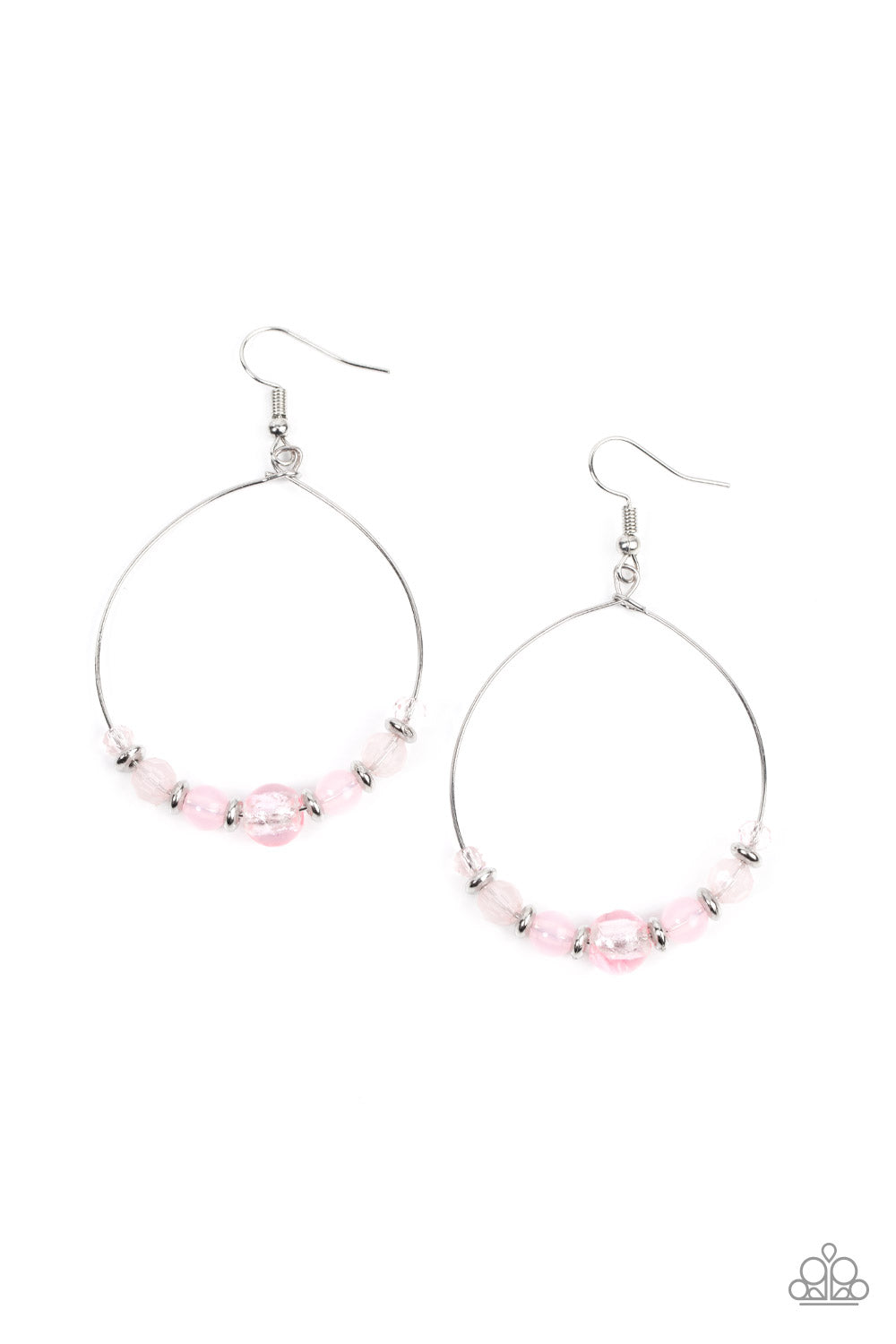 Ambient Afterglow - Silver with Pink Earrings