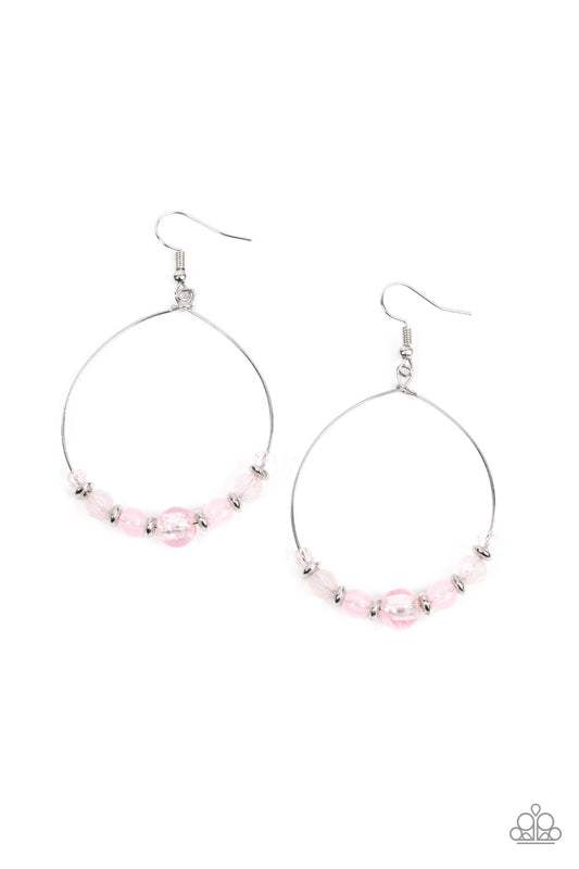 Ambient Afterglow - Silver with Pink Earrings