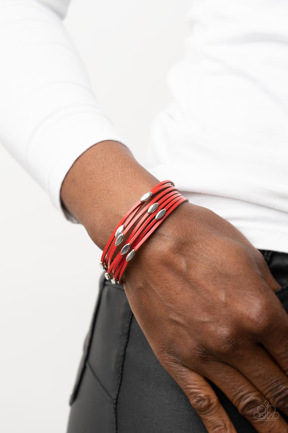 Cruise Control Soul - Red Bracelet -  Magnetic - Paparazzi Accessories