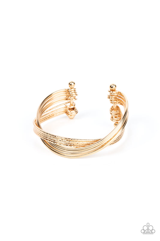 Industrialized Shimmer  - Gold Bracelet