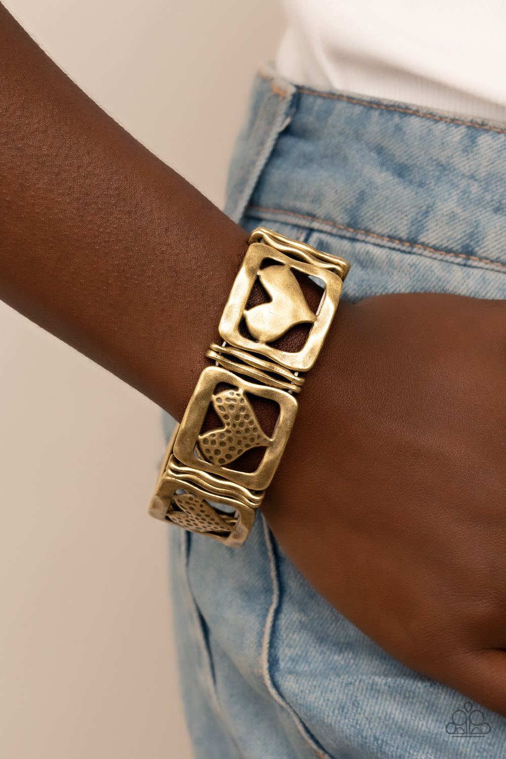 Legendary Lovers - Brass Heart Bracelet
