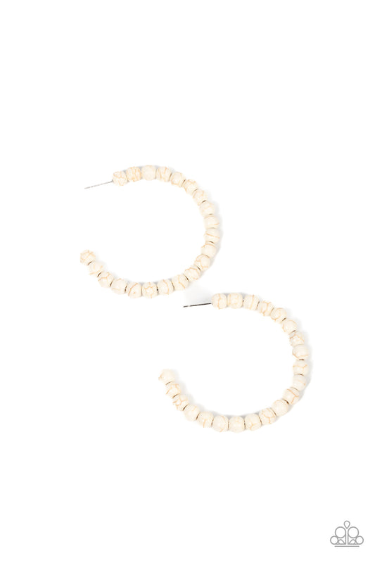 Rural Retrograde Earrings - White/Cream