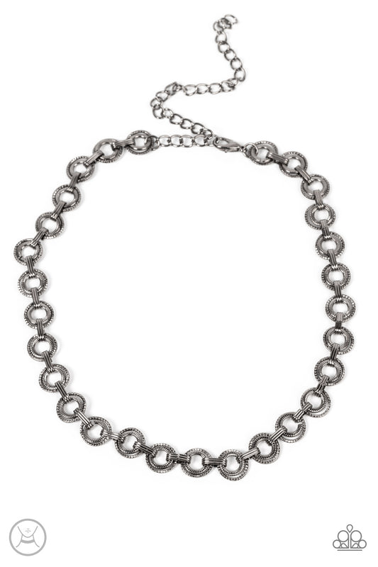 Grit and Grind - Black Choker Necklace