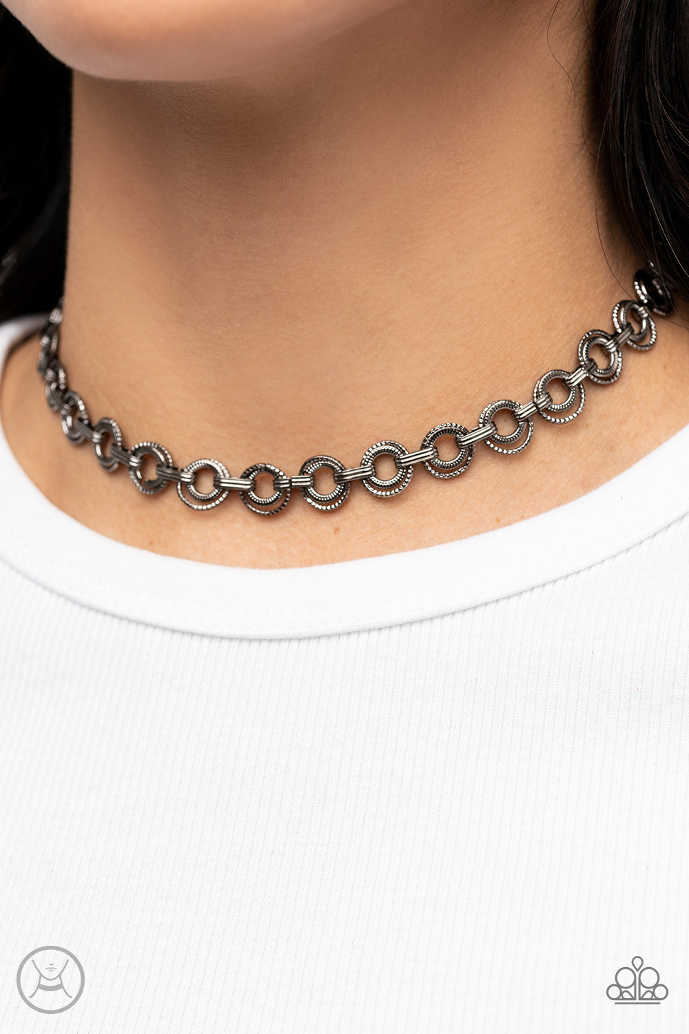 Grit and Grind - Black Choker Necklace