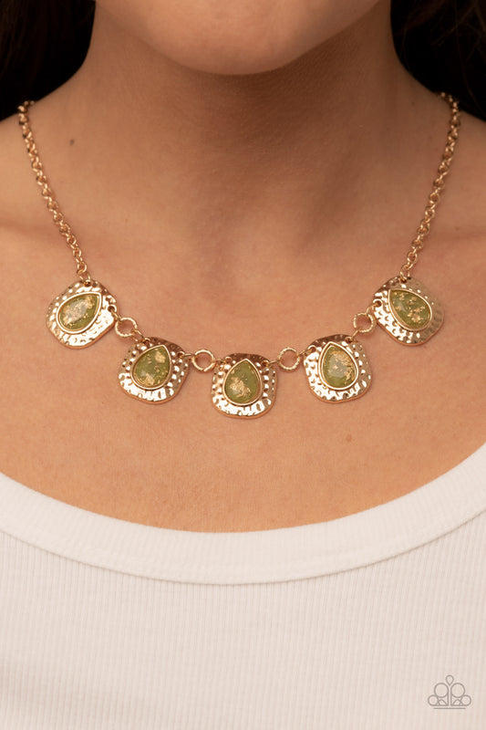 Mayan Masterpiece - Green Necklace - Paparazzi Accessories