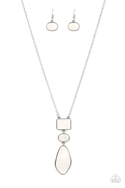 Hidden Cove - White Necklace - Paparazzi Accessories