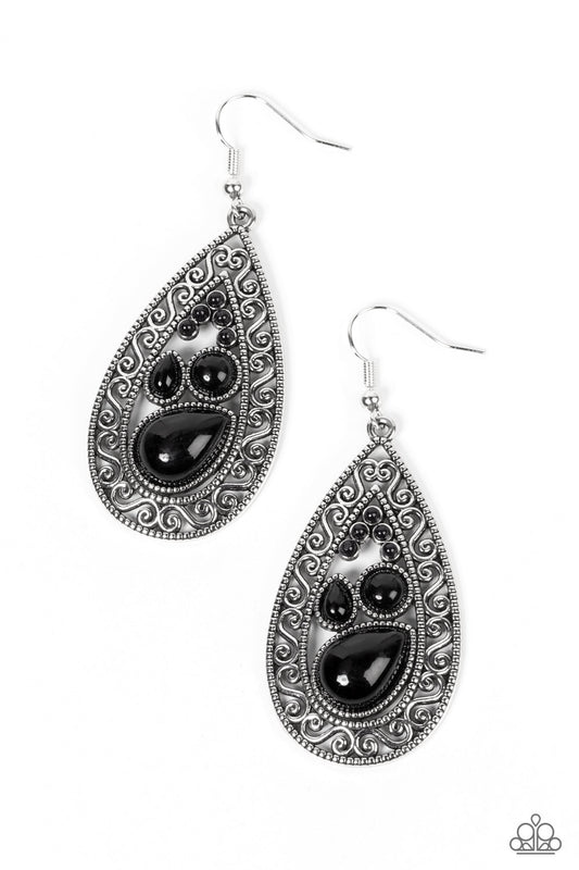 Nautical Daydream - Silver w/Black Earrings