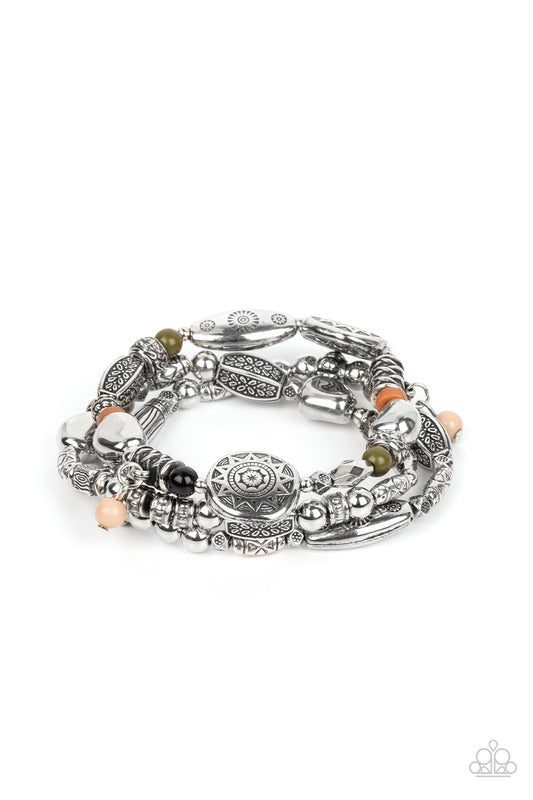 Western Quest - Silver w/Multi Bracelet