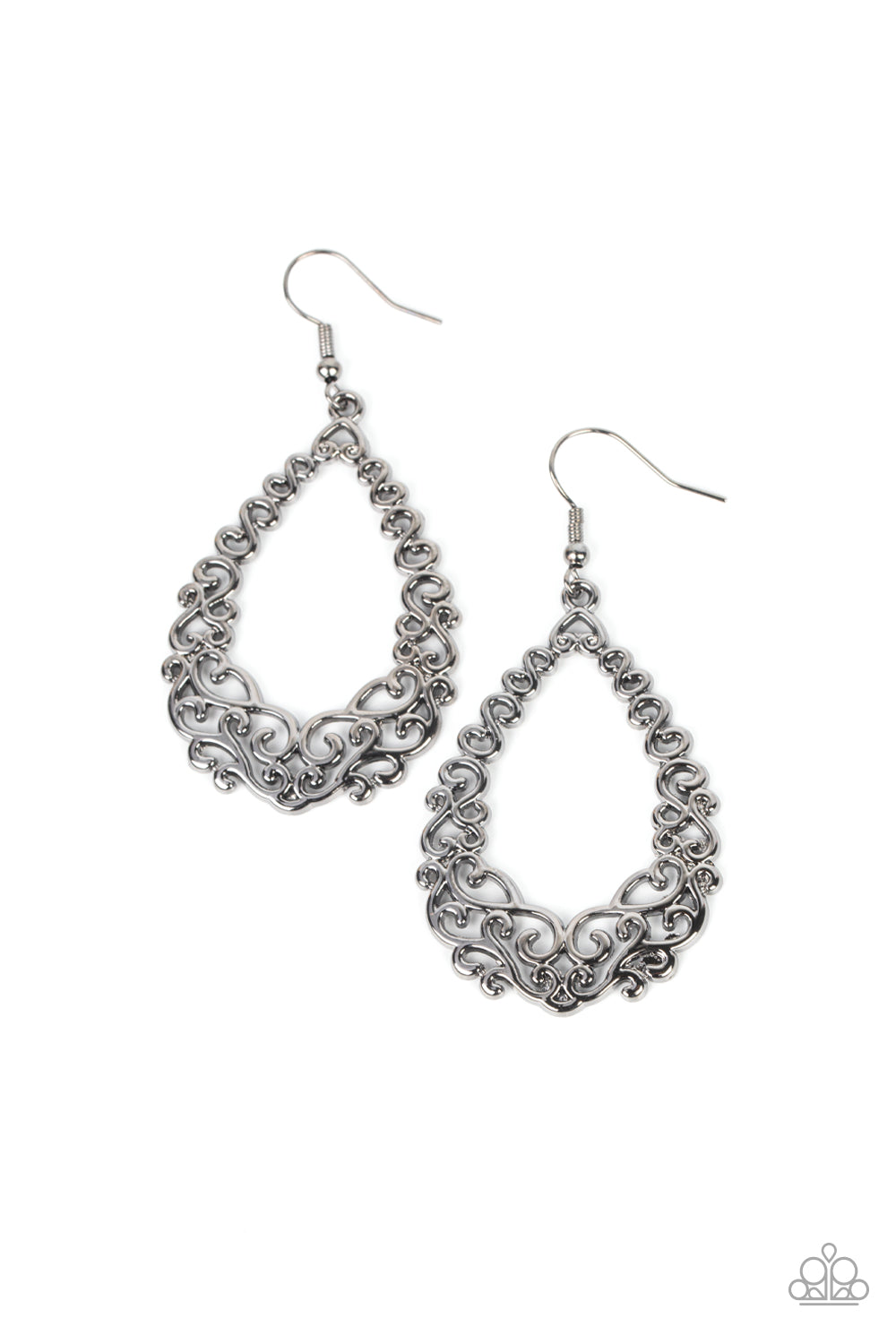 Granada Garland - Gunmetal (Black) Earrings