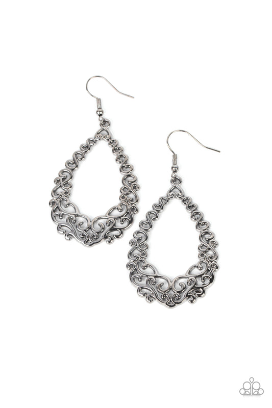 Granada Garland - Gunmetal (Black) Earrings