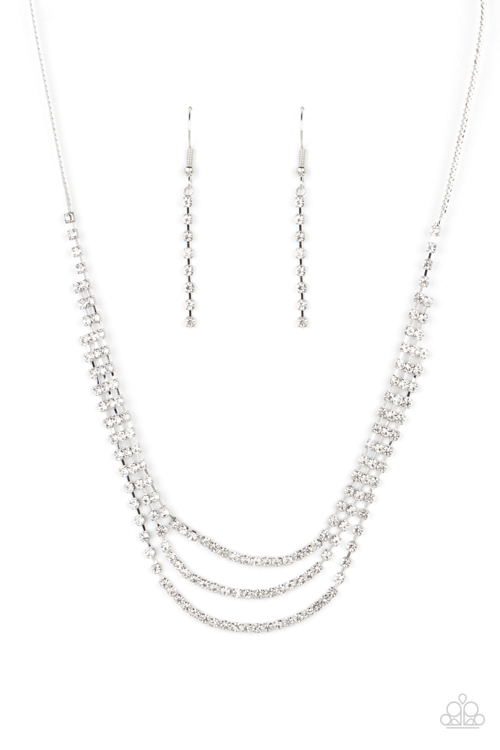 Surreal Sparkle - White Necklace - Paparazzi Accessories