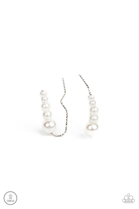 Dropping into Divine - White Earrings