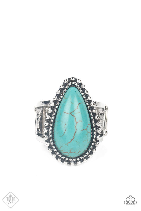 Urban Elements - Blue Turquoise Stone Ring