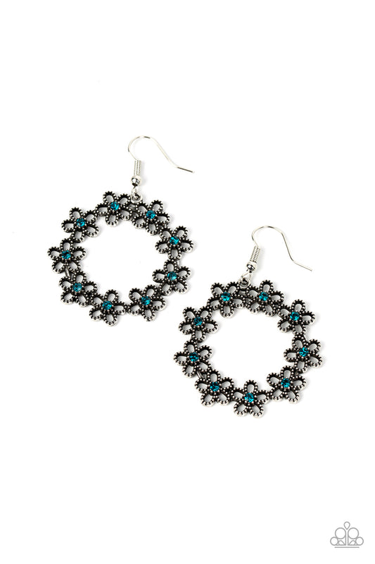 Floral Halos Earrings - Blue