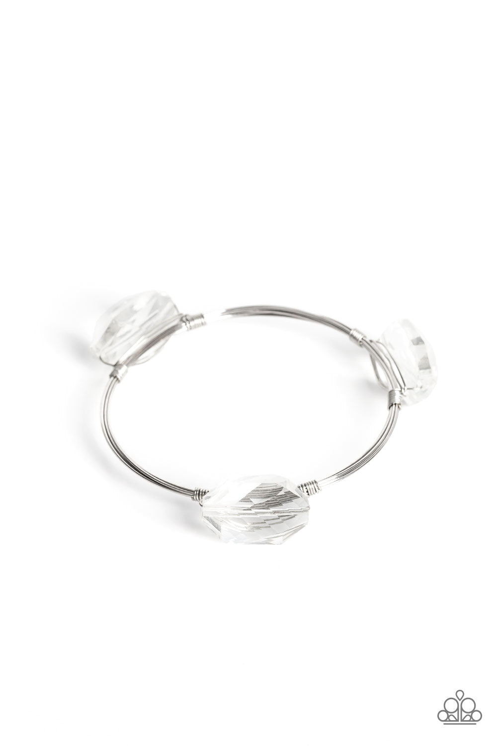 Galactic Getaway -  Silver w/Clear Gem Bracelet