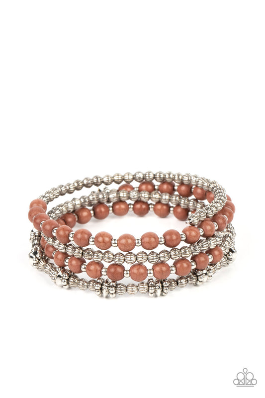 Road Trip Remix - Brown Coil Bracelet