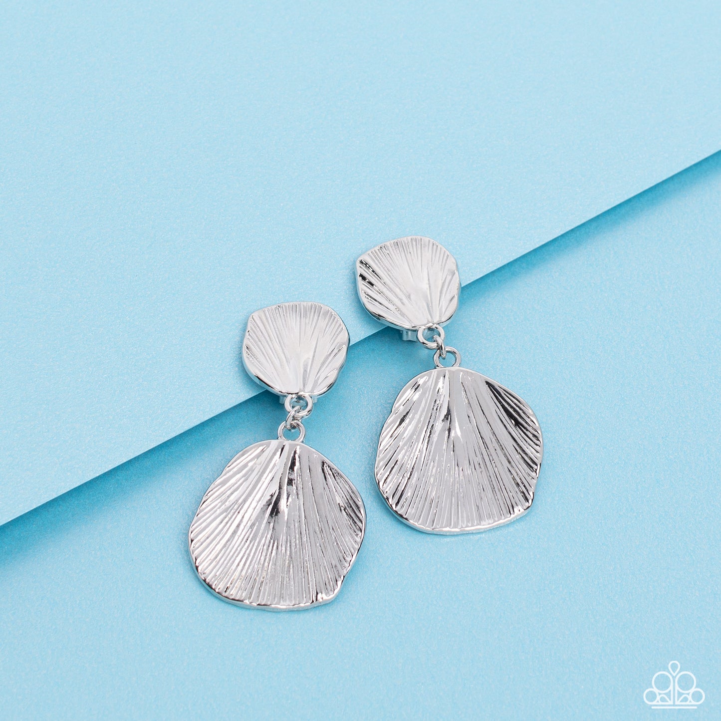 Metro Mermaid  Earrings - Silver -Clip-ons