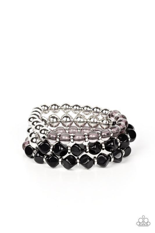 Summer Sabbatical  Bracelet- Silver w/Black