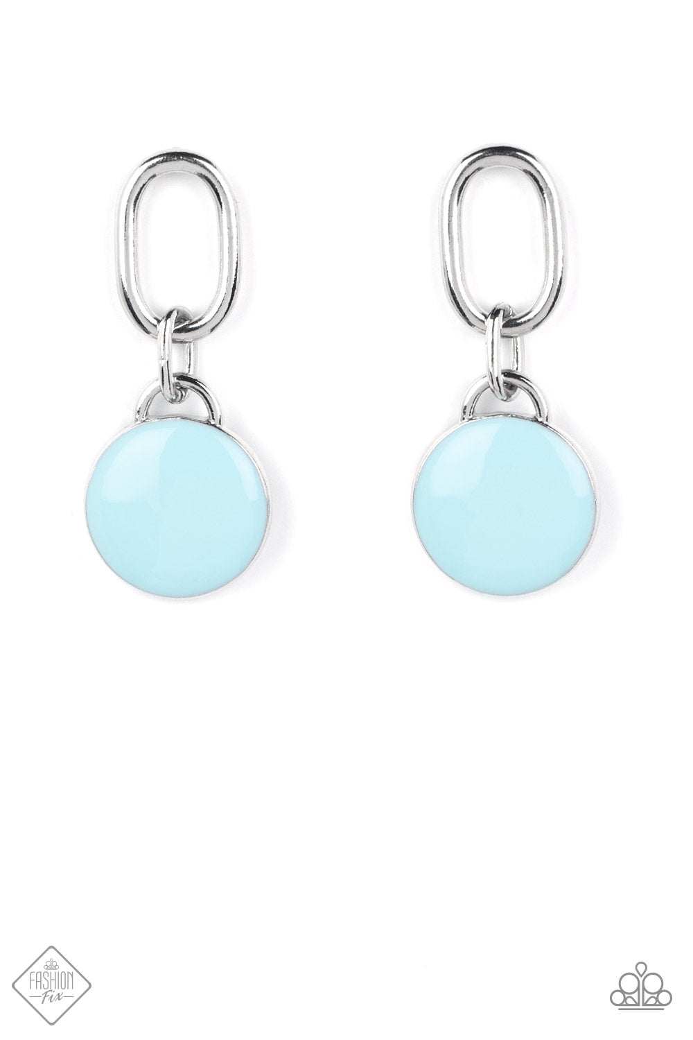 Drop a TINT - Silver w/Blue Earrings