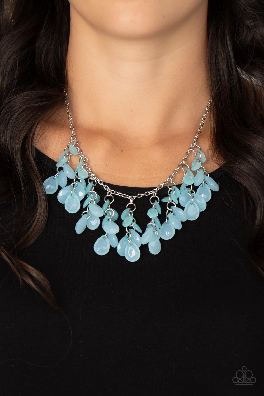 Crystal Cabaret - Silver w/Blue Necklace