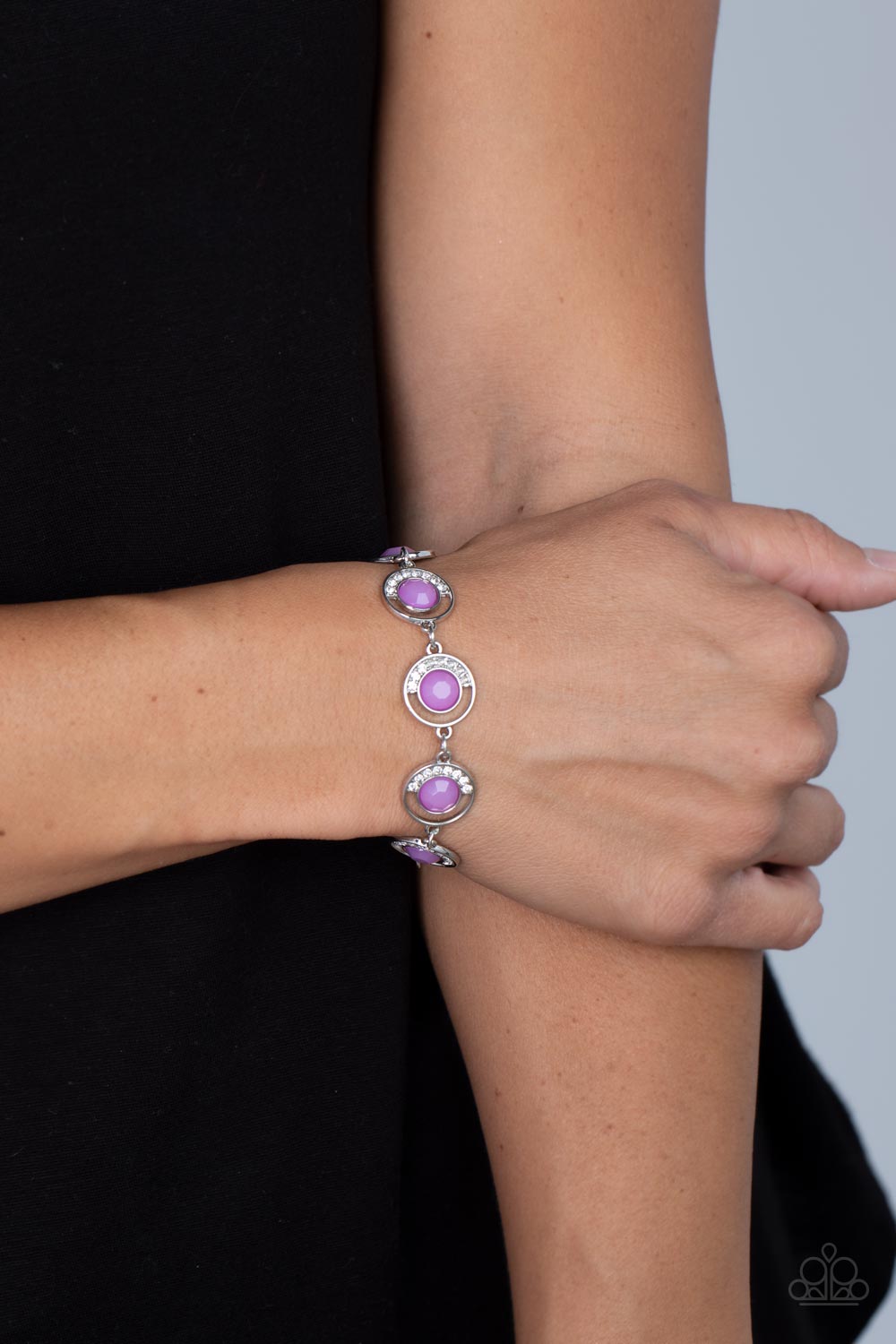 Twinkling Trajectory - Silver w/Purple Bracelet