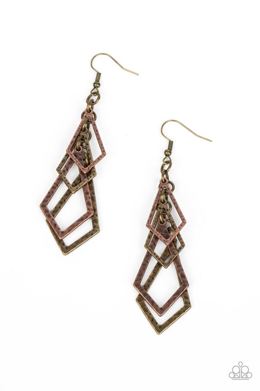 Totally TERRA-ific - Multi (Brass & Copper) Earrings