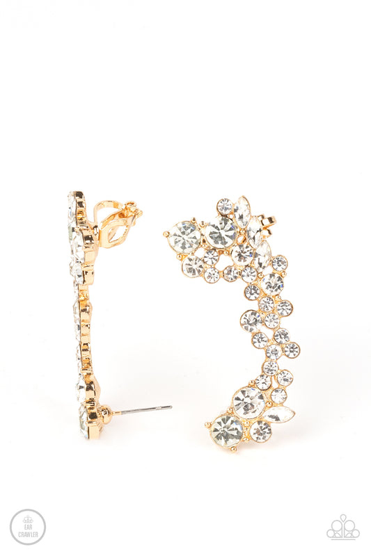 Astronomical Allure - Gold Earrings - Crawlers