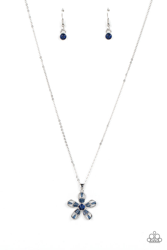 Botanical Ballad - Silver w/Blue Gems Necklace