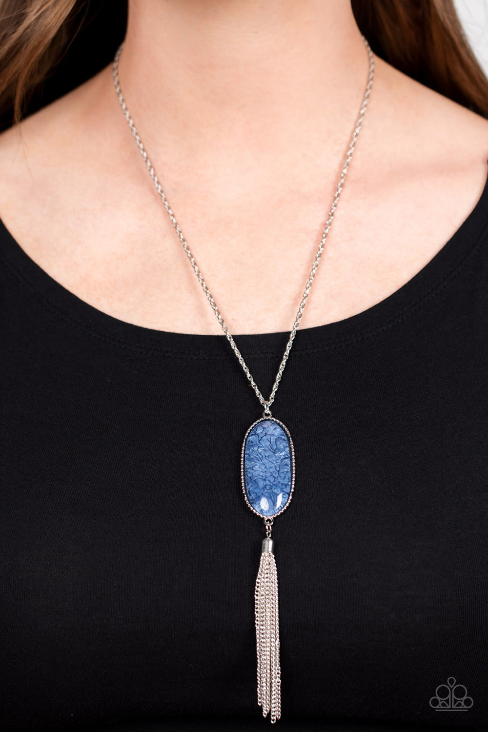 Southern Stroll - Silver w/Blue Necklace