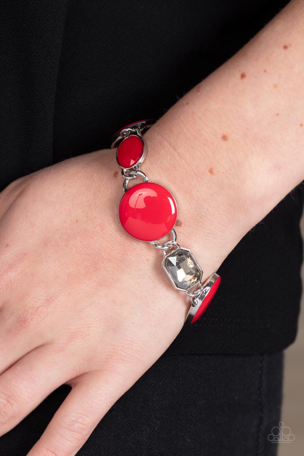 Dreamscape Dazzle - Silver w/Red Bracelet
