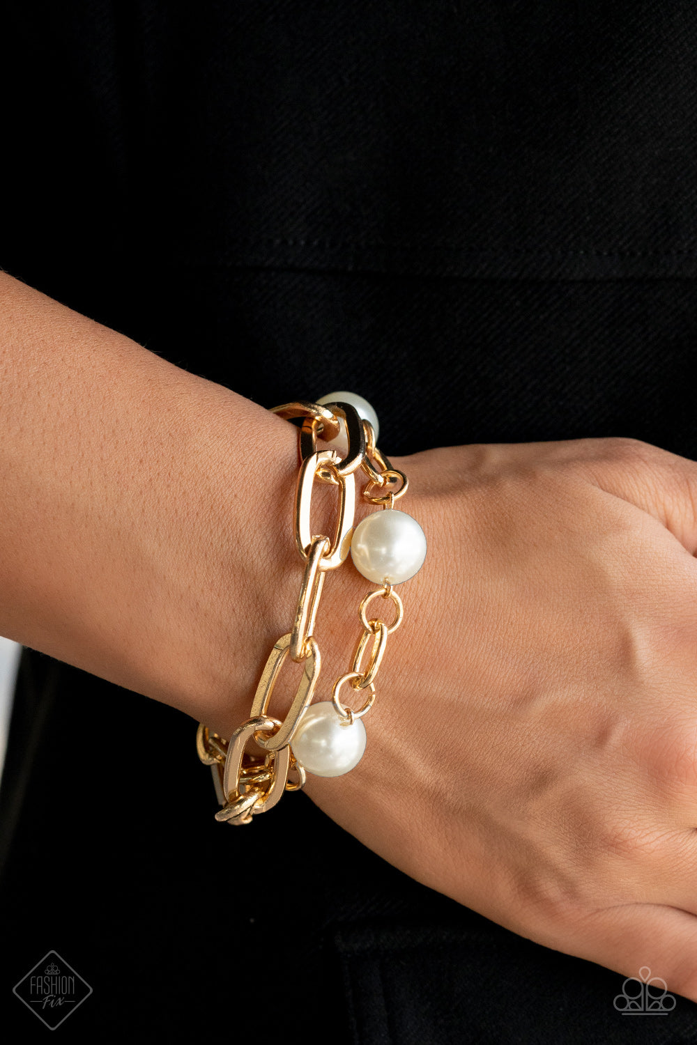 Nautical Mileage - Gold with Pearls Bracelet