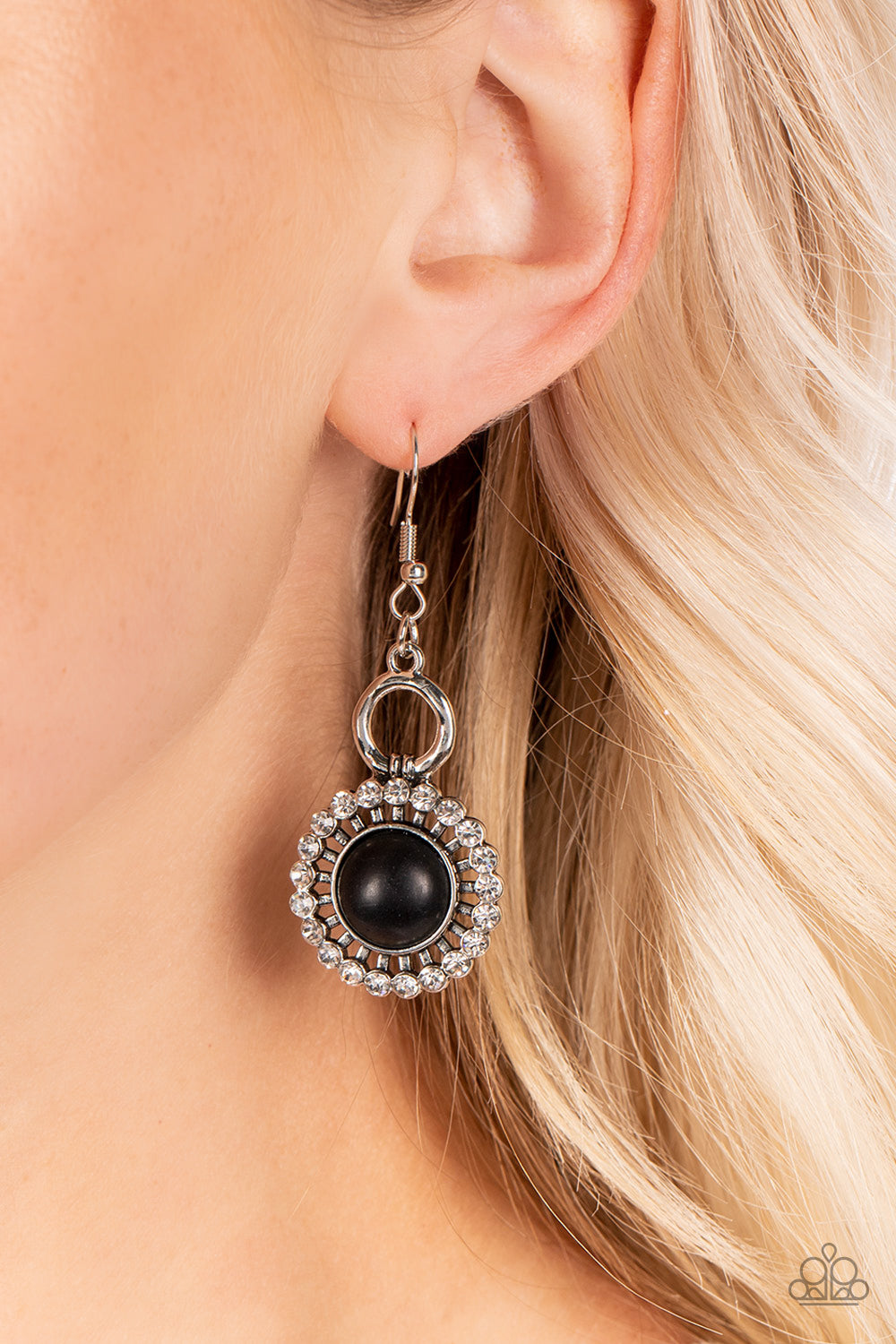 Mojave Mogul - Silver with Black Earrings