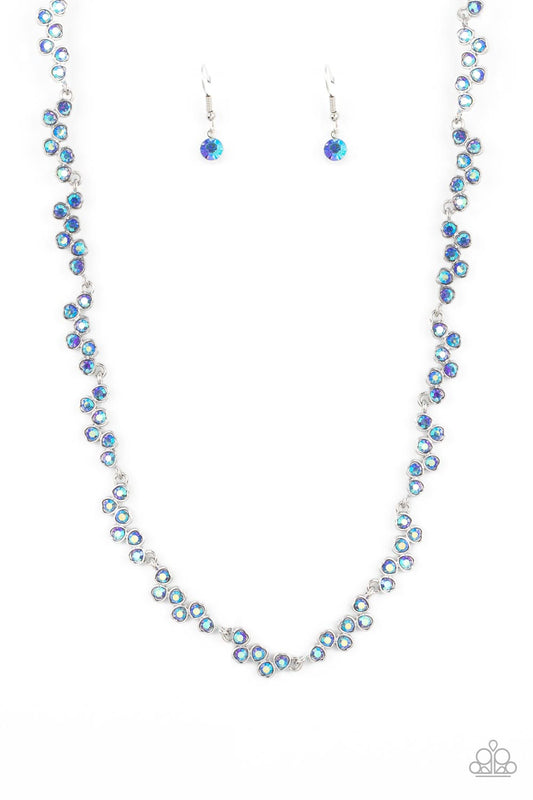GLOWING Admiration - Silver w/Blue Necklace