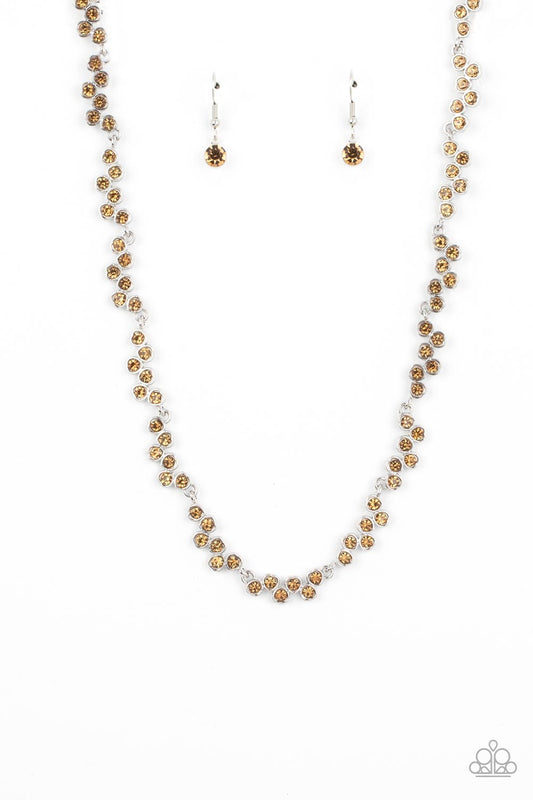 GLOWING Admiration - Brown Necklace - Paparazzi Accessories