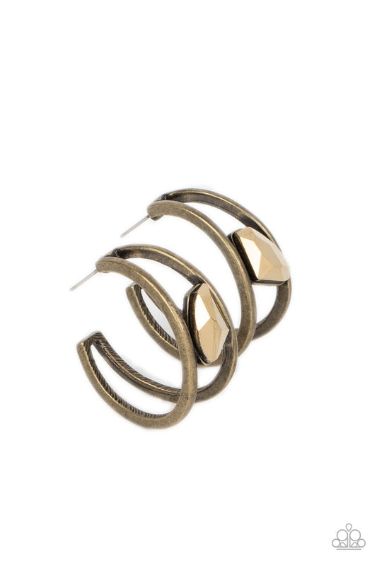 Unrefined Reverie - Brass Earrings