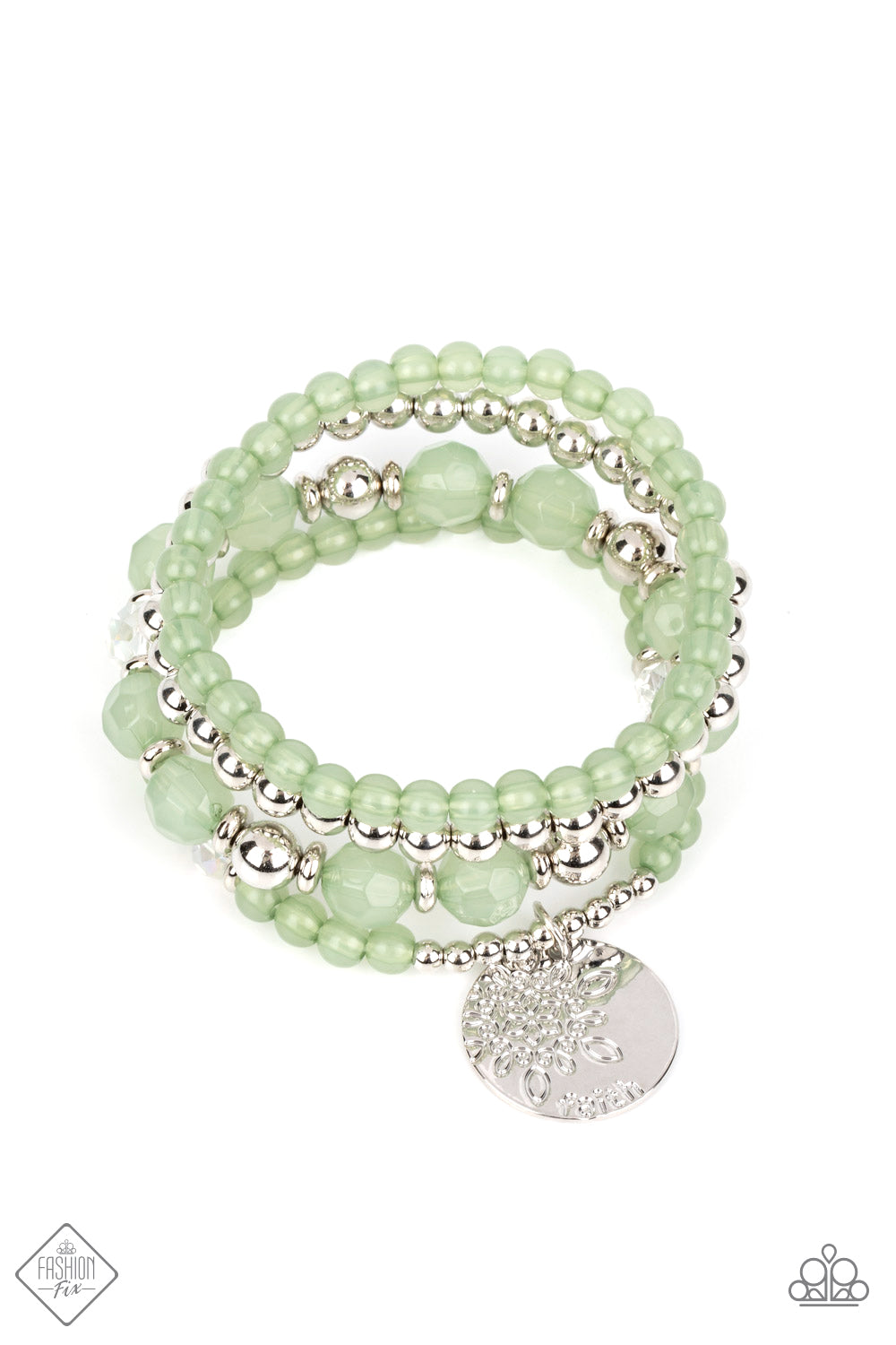 Surfer Style - Green Bracelet - Paparazzi Accessories