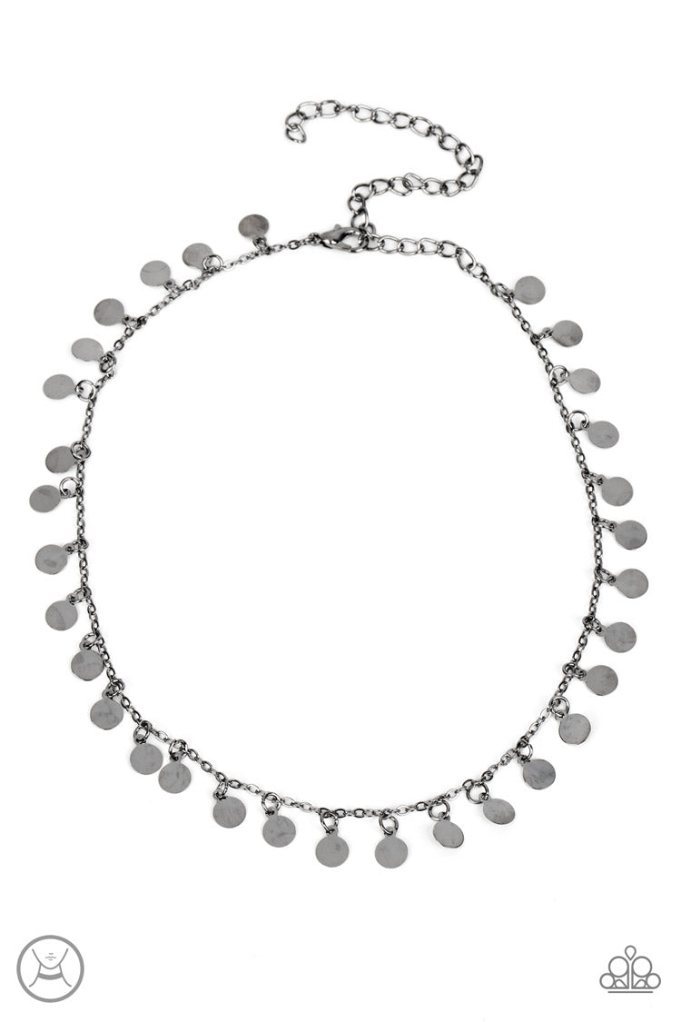 Champagne Catwalk Necklace- Black (gun metal) Choker