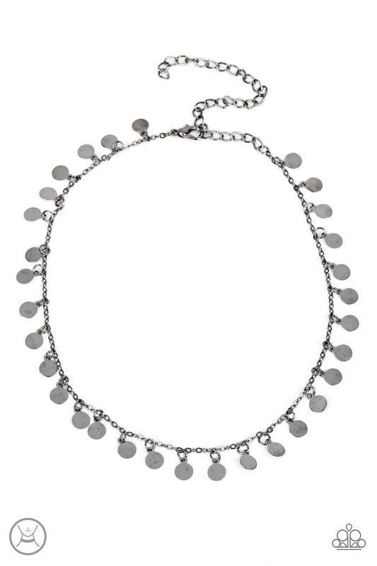 Champagne Catwalk Necklace- Black (gun metal) Choker